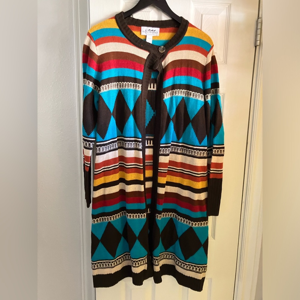 Back in the Saddle Western Duster style sweater NEW